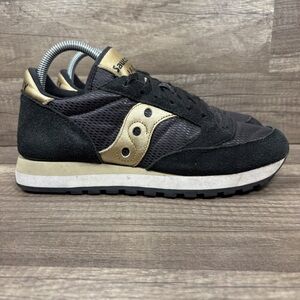 Saucony Jazz Black Gold Womens US Size 9 EUR 40.5 S1044-521 Running Shoes